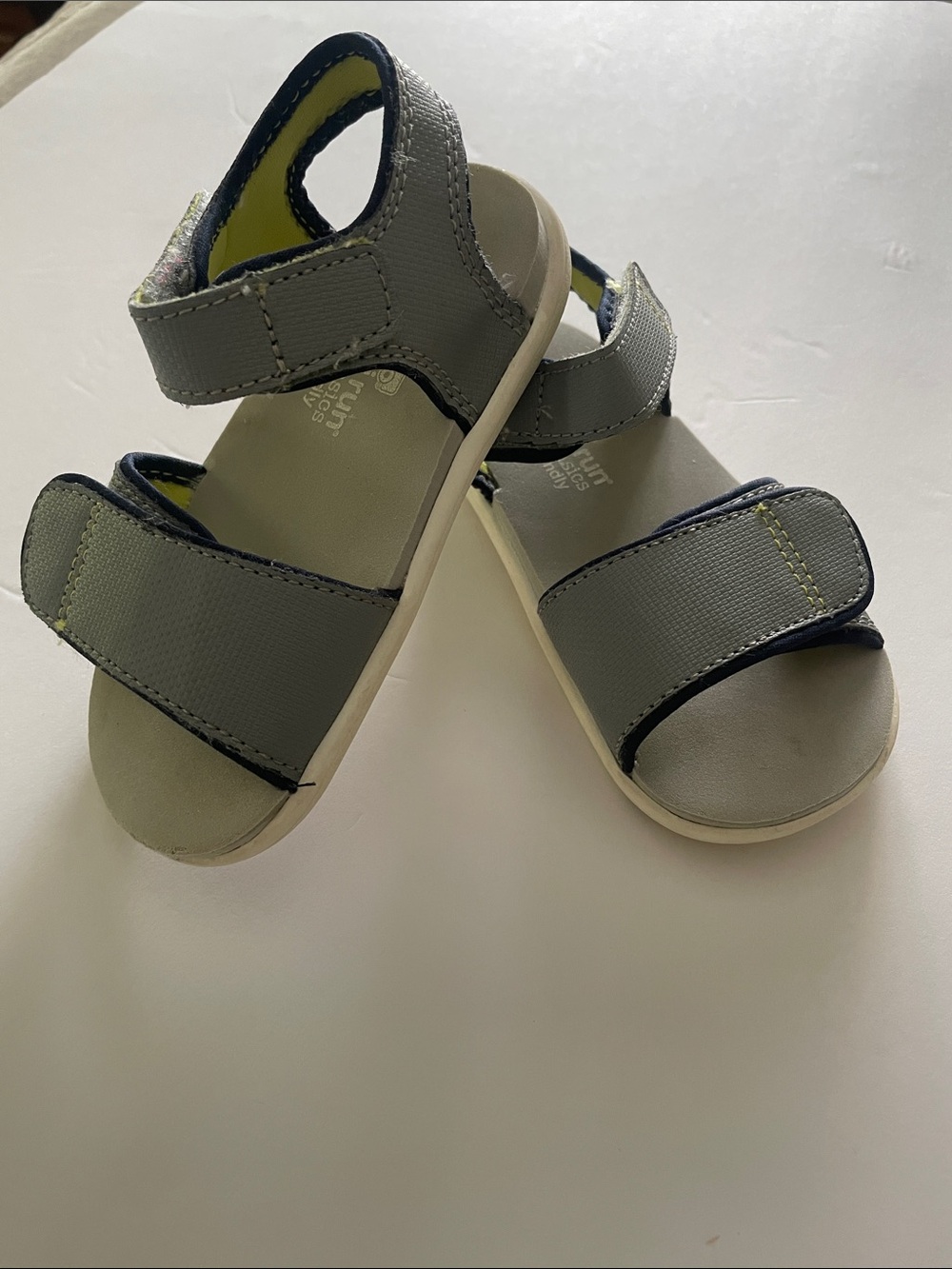 See Kai Run Grey and Navy Velcro Sandals for Kids